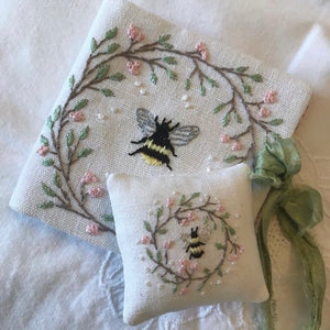 Blossom and Bee Pincushion and Needlecase