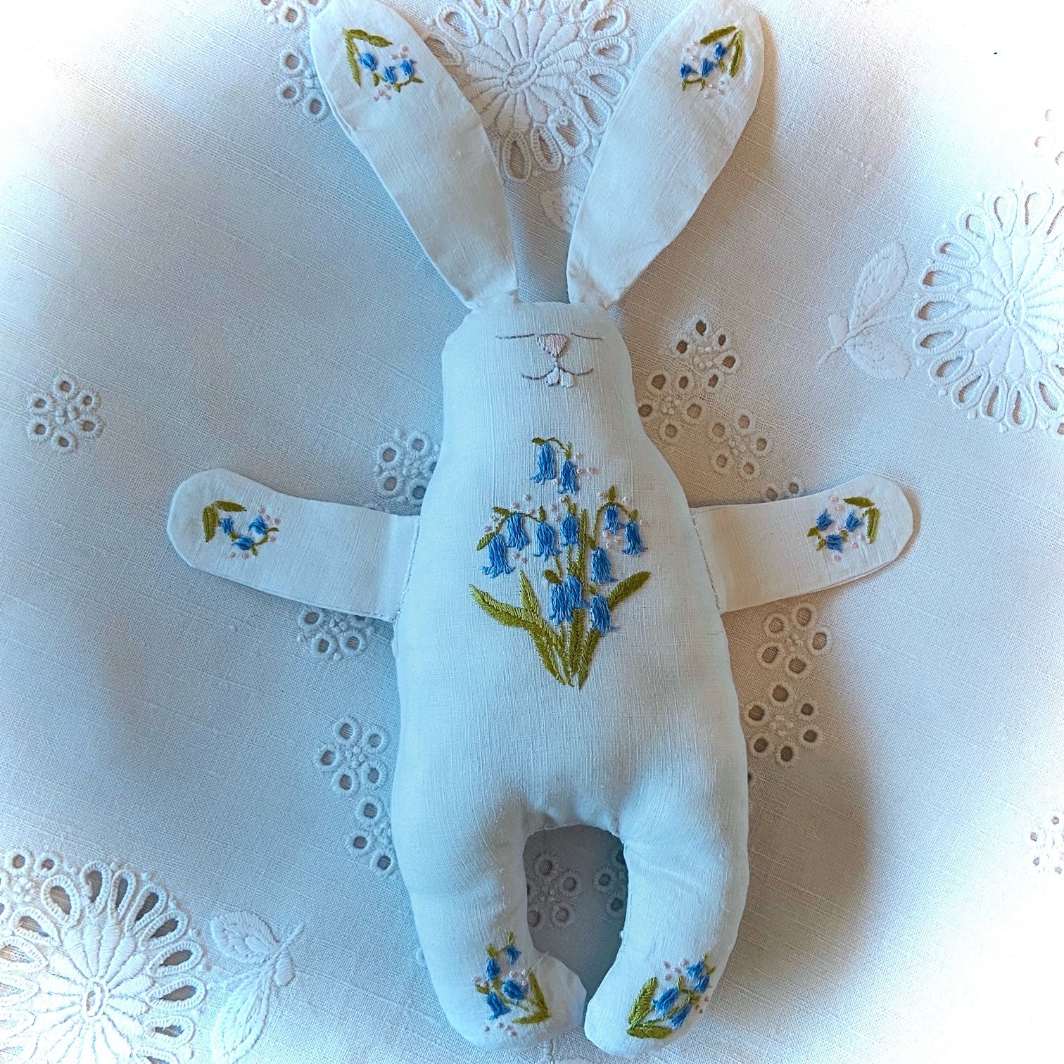 Bluebell Embroidered Bunny
